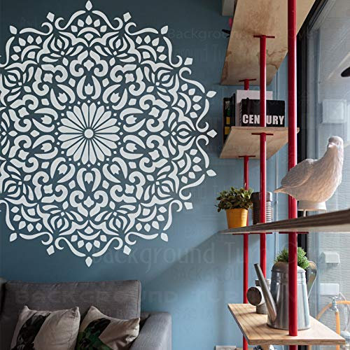 120cm Huge Giant Mandala Indian Arabic Ethnic Round Stencil Stencils Mandala Template Reusable Paint Big for Decor Patterns Templates Painting Tile Flooring Walls Large to Decoration Frames