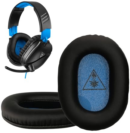 kwmobile 2x Cuscinetto Cuffie Compatibile con Turtle Beach Recon 70 / Recon 50 / Recon 60P / Stealth 500/600 / 700 Pad - Cuscinetti Ricambio Cuffie Over Ear Simil Pelle - nero