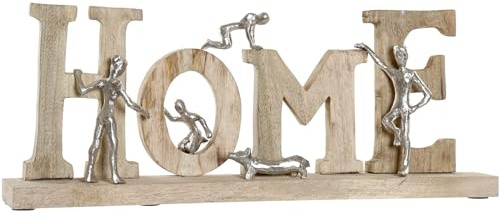 LEKE GO Figura de decoracion madera mango aluminio sobremesa Casa Home Natural (HOME)