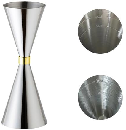 Wnddle Cocktail Messbecher, Barmaß Jigger Messbecher Cocktail, delstahl Cocktail Messbecher, Messbecher aus Edelstahl mit Innen-Skala, Geeignet für Bars und Wohnungen hochwertiges Bar-Zubehör.