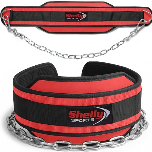 Dippbälte tyngdlyftningsbälte kroppsbyggnad dippkedja haka pullups gym träning kraftlyftning träning 15 cm vadderad neopren 76 cm justerbar stålkedja ryggstöd för män och kvinnor
