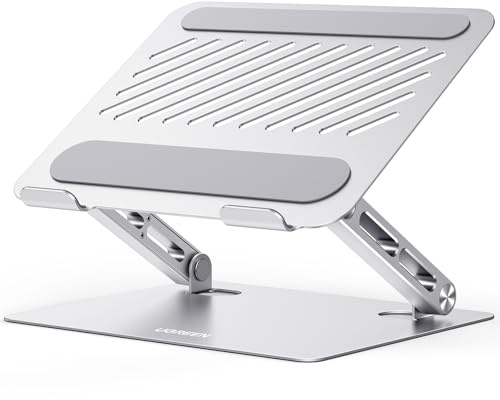 UGREEN Support Ordinateur Portable Réglable Pliable Repose Bureau Ergonomique Refroidissement Ventilé Laptop Stand 10 à 17,3 Pouces Compatible avec MacBook Air Pro HP Dell Acer