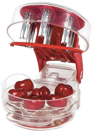 Cherry Stoner Remover - Cherry Seed Remover | Multi Cherry pitter | Cherry Stone Seed Removal | Cherry Pitter Tool Pit Remover |Olive Pitter Fruit Slicer |Core Easy Squeeze with Grip 6 Cherries Pitter