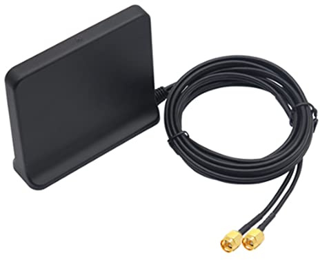 Oiiwowi Signal Boost 5G 4G LTE 3G GSM Mimo Aerial High Gain 12Dbi 600-6000Mhz External Omni WiFi Antenna(Black with Ts9 Adapter)