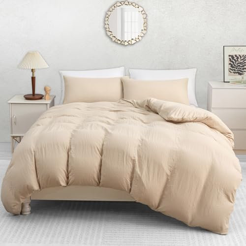 Pamposh Double Duvet Set - Pre-Washed Microfibre Bedding Set for Added Softness & Comfort - Lightweight Premium Quilt Cover Set for All Seasons With Zipper Closure