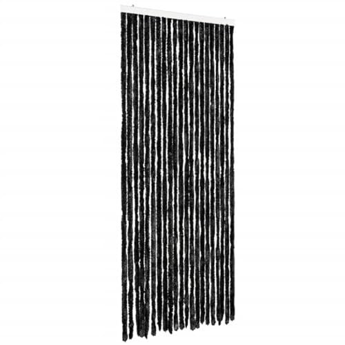 Insektenschutz-Vorhang Anthrazit 90x200 cm Chenille - 100% Polypropylen-Chenille - Fensterfolie für Insektenschutz, Langlebig und Atmungsaktiv - Perfekt für Zuhause und Garten