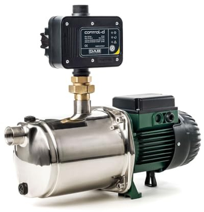 DAB EuroInox 30/50 M + DAB Control-D Hauswasserautomat - 4.800 L/Std. - 880W - Förderhöhe 42 m - Rostfreier Stahl - Geräuscharm - Bewässerungspumpe