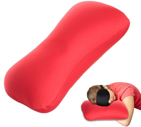Yidueace Nackenrolle Kissen Mikroperlen, 38x20 cm, Kleine Kissen Zum Schlafen, Tragbare Ergonomische Stützkissen Für Flugzeug, Sofa, Camping, Auto, Reisen, Reisen