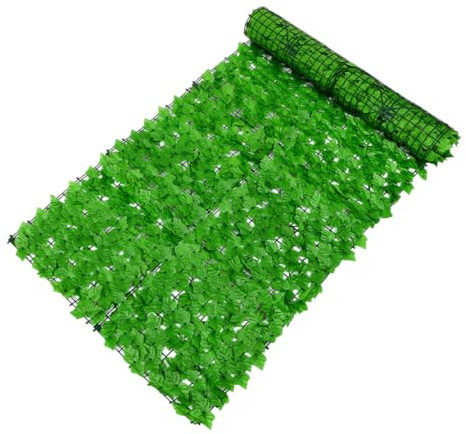 Toyvian Künstlicher Sichtschutz Zaun mit Lebensechten Grünen Blättern Dichter Kunststoff Langlebige Balkon Gartendekoration Windfest Pflegeleicht Vielseitig für Terrasse Hochzeit und
