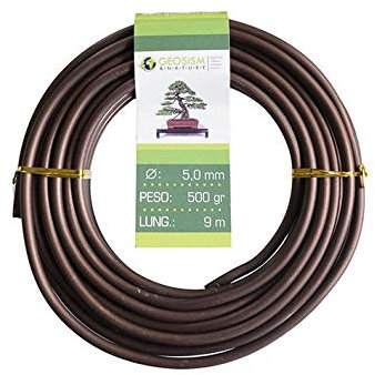 Alambre de aluminio cobre (cobre de aluminio) Geotools 5.0 mm para bonsai, 500 gr, 9 m