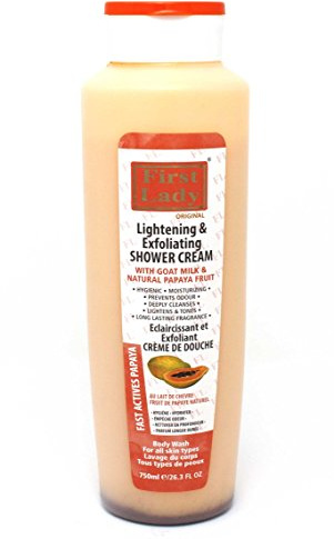 First Lady Papaya Skin Lightening & Exfoliating Shower Cream 750ml - with Goat’s Milk