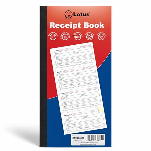 Libro de recibos duplicado | Libro de recibos de 2 partes duplicado | Libro de recibos de dinero y alquiler - DNCR-8000
