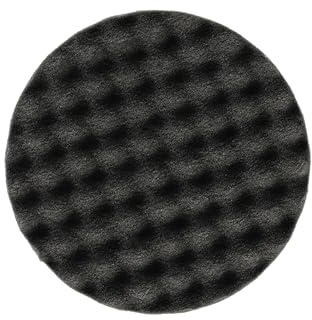 Mirka Eponge de polissage en mousse Ø150mm x 25mm / noir gaufré/pour la finition et le polissage/pour les polis Polarshine / 1-Pack