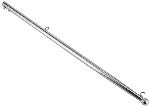 Tbest 304 Stainless Steel Boat Flag Pole Marine Yacht Rail Mount Staff Holder Durable Sturdy Long Service Life for Recreational Vehicle 610MM Length