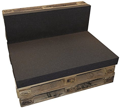 Prosanvita Palettenkissen 120x40 cm, grau, Moderne Rückenlehne für Paletten im Innen- und Außenbereich, ideal als Hundeauflage, ohne Bezug