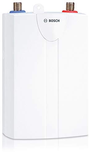 Bosch hydraulischer Kleindurchlauferhitzer Tronic 1000 6 T, untertisch Durchlauferhitzer mit Festanschluss, robust für alle Wasserhärten, Energieklasse A, 6 kW