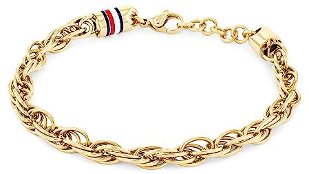 Tommy Hilfiger Schmuck Armband Kette aus Edelstahl Gelbgold für Männer und Frauen - 2790500