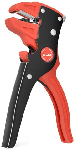 WGGE Automatic Wire Stripper and Cutter, 2 IN 1 Wire Stripper Tool, Adjustable 10-24 AWG Electrical Cable Wire Stripping Tool for Electronic and Automotive Repair, Eagle Nose Pliers (7-Inch)