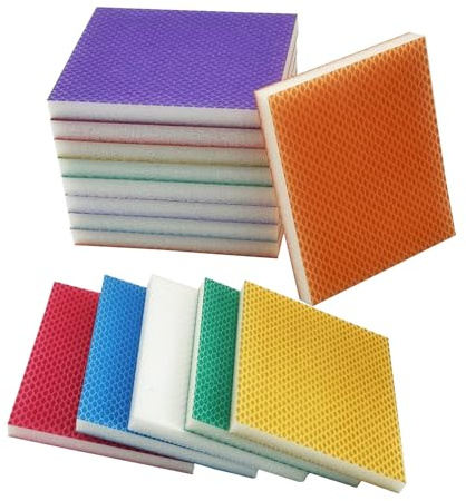 Schleifschwamm mit Körnung 80–240, 14 Stück Nassschleifpapier， Handschleifblöcke zum Polieren von Modell-Trockenbauwänden, Metall, Holz und Möbeln.