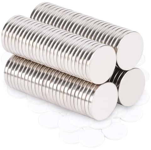 100 Pezzi Calamite Potenti Magneti Neodimio 8x1mm Calamite Piccole Rotonde Calamita Adesiva Frigorifero Artigianato Lavagna Ufficio Scientifico Magnete Industriale