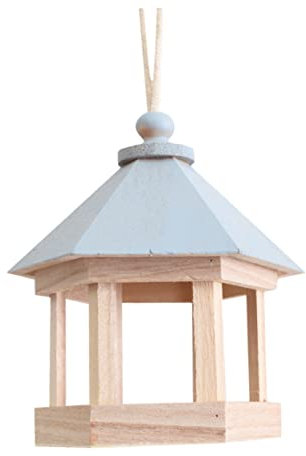 YARNOW Holz Vogelnest Hängend Für Kleine Vögel Ausgehöhltes Design Vogelhaus Vogelbedarf Natürlicher Lebensraum Für Kanarienvögel Papageien