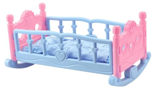 Cuna de Muñecas para Niñas Juguete de Princesa para rol Casa de Muñecas Accesorios Decorativos para Habitación Infantil