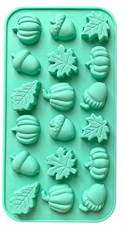 Moules À Bougies D'automne - 18 Cavités Pour Fondant Antiadhésif, Facile À Démouler En Forme De Citrouille, Et Feuille D'érable | Moule En Silicone Pour Savon, Bougies, Chocolat, Décorations D'automn