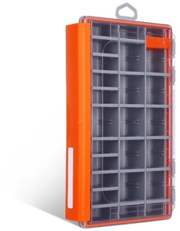 Ringballpaka Waterproof Fishing Tackle Box,Lure Box and Terminal Tackle Storage,3600 and 3700 Tackle Trays, Tackle Organization with Removable Dividers (3600-Medium Size)