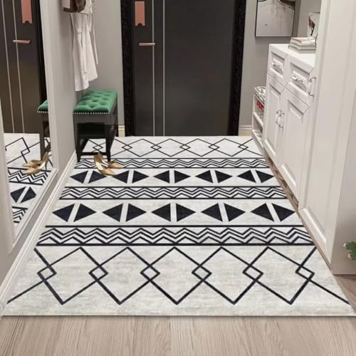 RUGMRZ Tappeti Camera Da Letto 3 Pezzi Moderni E Semplici Resistenti Per Decorazioni Antiscivolo Runner Cucina Tappeto Nero Arredo Casa Natale Accessori La 300X400CM