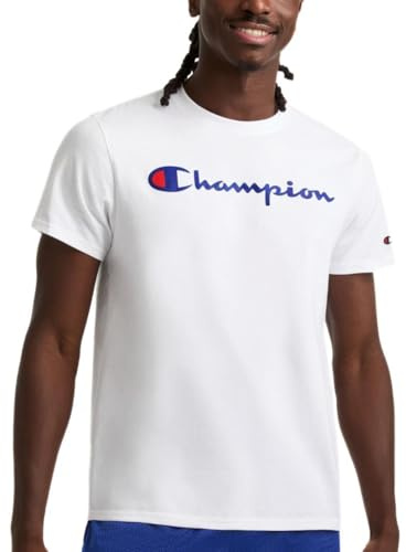Champion T-shirt Herr Klassisk tröja grafisk tröja (1 uppsättning), Vit, S