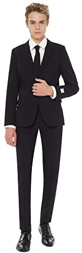 OppoSuits Jungen heren pak Business Anzug Hosen Set, Black Knight, 16 EU