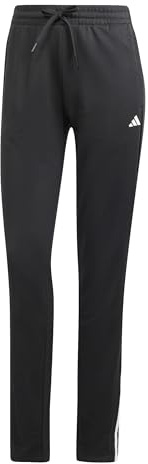 Adidas Women's Sereno Cut 3-Stripes Slim Tapered Pants, Black/White, 2X