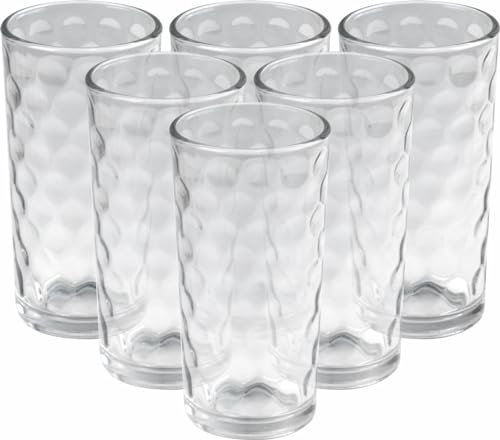 Sterling Ventures Bibita Brightness Drinking Glass Tumblers Hot or Cold Drinks Glasses 250ml 6PK