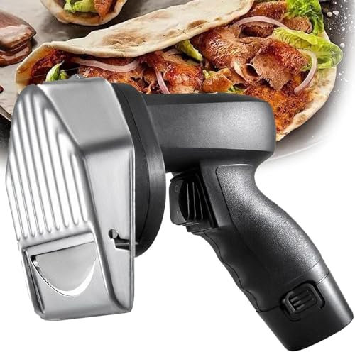 Weyot Coltello da Taglio Elettrico Professionale per Kebab, Nero, per Kebab, Elettrico, Kebab, in Acciaio Inox, per Kebab