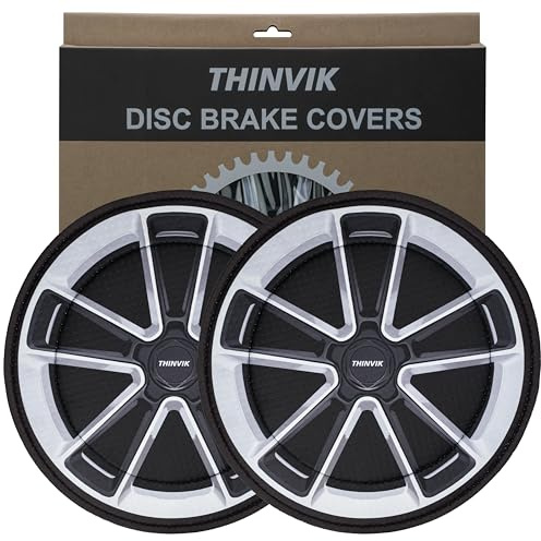 Thinvik Housse de frein à disque pour vélo, Lot de 2 housses de protection en néoprène lavable pour freins à disque de vélo, Diamètre : 32,5 cm / 12,79 pouces