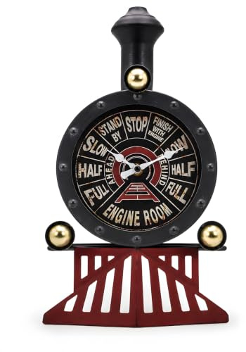 AOROTOE Vintage Wanduhr Zug Geschenke für Männer Metall Dampfmaschine Steampunk Wanddekoration Industrie Dekor Männerhöhle Wanddekoration