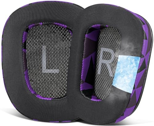 SOULWIT Cuscinetti Auricolari con Gel Raffreddante Ricambio per Logitech G930 G933 G933S G935 G633 G633S G635 G533 G430 G431 G432 G433 G35 Gioco Cuffie, Padiglioni Auricolari per G332 G230 G231 G233