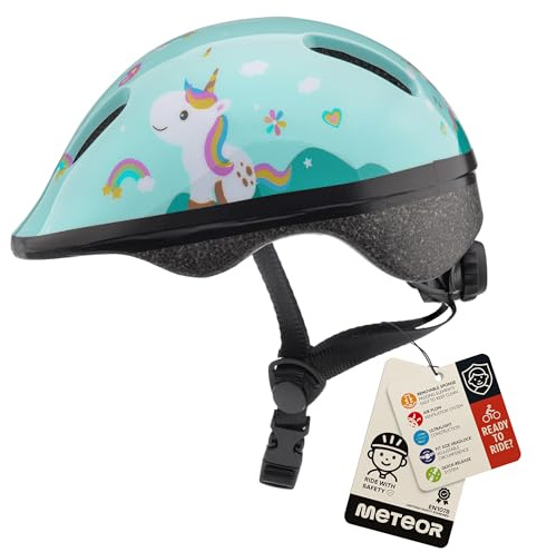 Bike Helmet For Baby, Kids, Boys, Girls - Cycling Safety Small Sizes Child MTB Bike Bicycle Skateboard Scooter Lightweight Adjustable Breathable - MV6-2 - Size: S XS 44-48 cm - Motif : Pony