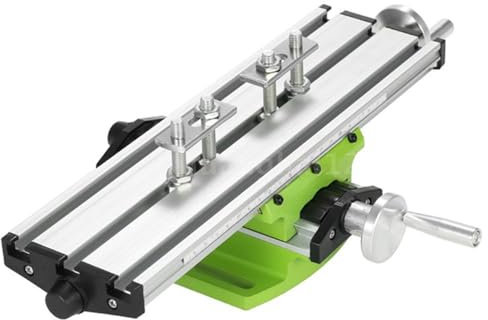 VOBOR Mesa Multifunción Fresadora Perforación, Mesa Cruzada con Banco Deslizante X-Y, Cruz y Deslizante de Perforación para Soporte de Taladro de Banco