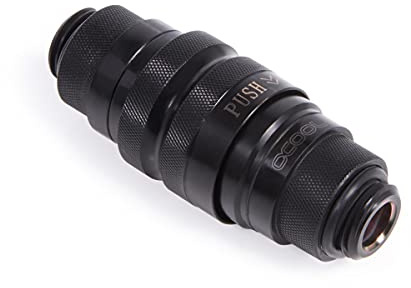 Alphacool Eiszapfen G1/4 M-M snabbkopplingsset, djup svart