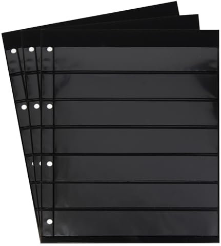 20 Prophila Einsteckseiten 7zeilig, auf 10 doppelseitigen, schwarzen Einsteckblättern