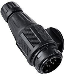 BEIJISTAR 13 Pin Trailer Plug, 12V Waterproof 13 Pin Trailer Plug Connector, for Truck RV Cars Boat Caravan