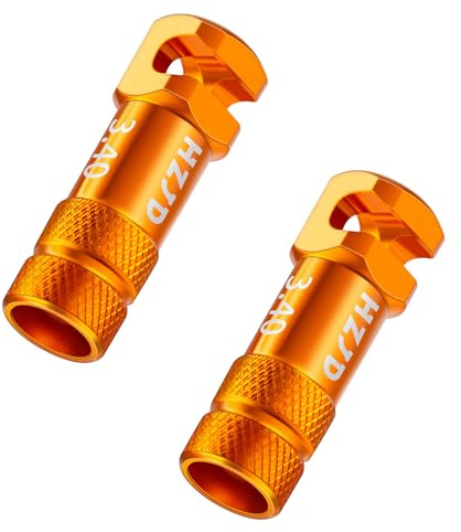 Bicicleta Presta Tapas de Válvulas, Naranja, Extracción de radios del núcleo integrada(2Piezas)