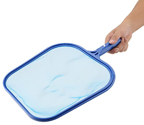 POTRUWE Pool Skimmer Net Without Pole, Handheld Skimmer with Fine Mesh Net, Swimming Pool Leaf Skimmer Net Bag, Deep Rake Net Easy Scoop Edges for Spa, Hot Tub, and Small Pool
