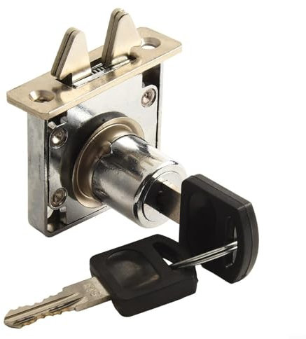 Simplifica tus necesidades de seguridad, cerradura de cajón de escritorio hecha de aleación de zinc, con un práctico diseño de gancho doble