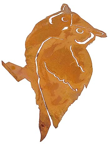 Happyyami 1pezzi Punta Da Giardino Forma Di Civetta in Ferro Decorazioni Per Giardinaggio Bastoncini Decorativi Design Creativo Facile Installazione Resistente All Esterno Aggiunge Bellezza