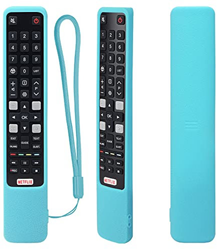 Funda Protectora de Silicona para TCL RCA Mando a Distancia, RC802N ARC802N YUI1, Funda Mando para TCL, Antideslizante, A Prueba de Golpes, Lavable (Azul Luminoso)