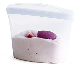 Stasher Premium Silicone Réutilisables Bol Transparent, 1 Tasse, Stockage des Aliments, Sac à Snacks, Durable, Résistant au Four, Lave-Vaisselle & Congélateur, Écologique, 237 ml