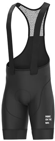 INBIKE Culotte Ciclismo Hombre Corto Maillot Pantalon Verano Primavera Ropa Profesional Bicicleta MTB Carretera Deportes Aire Libre Larga Distancia Reflectante Nailon Préstamo Transpirable Negro L