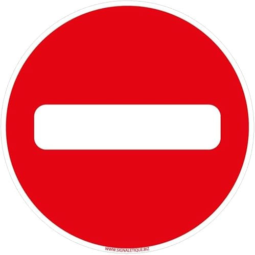 Signalétique.biz France – Panneau temporaire réfléchissant en plastique COMACEL 650 mm – Sens interdit